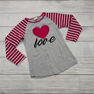 6 Mia Belle Girls Heart Baseball Tee
